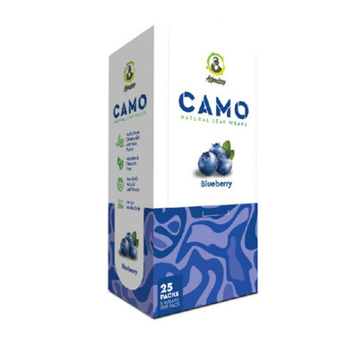 CAMO Natural Leaf Wraps Blueberry 25/5 herbal wraps with natural Chamomile and Mate plants
