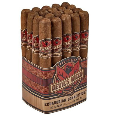 devil's tobacco Devil's Weed Connecticut Churchill Cigars 20Ct. Box- Buitrago Cigars