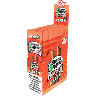 Double Platinum Blunt Wraps Peach 25/2 Ct