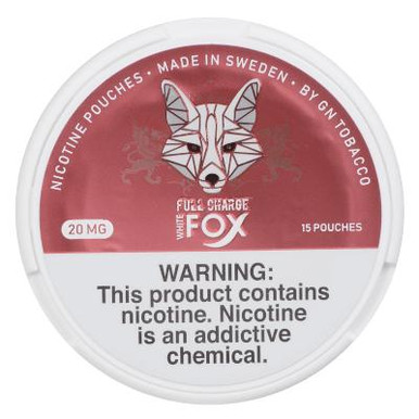 White Fox Full Charge All White Nicotine Pouches 5Pk/15 20mg - Buitrago  Cigars