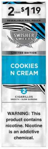 Swisher Sweets Cigarillos x Cookies n Cream 30 Pouches of 2