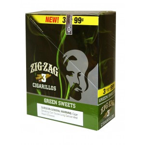 Zig Zag Cigarillos Green Sweets 15/3