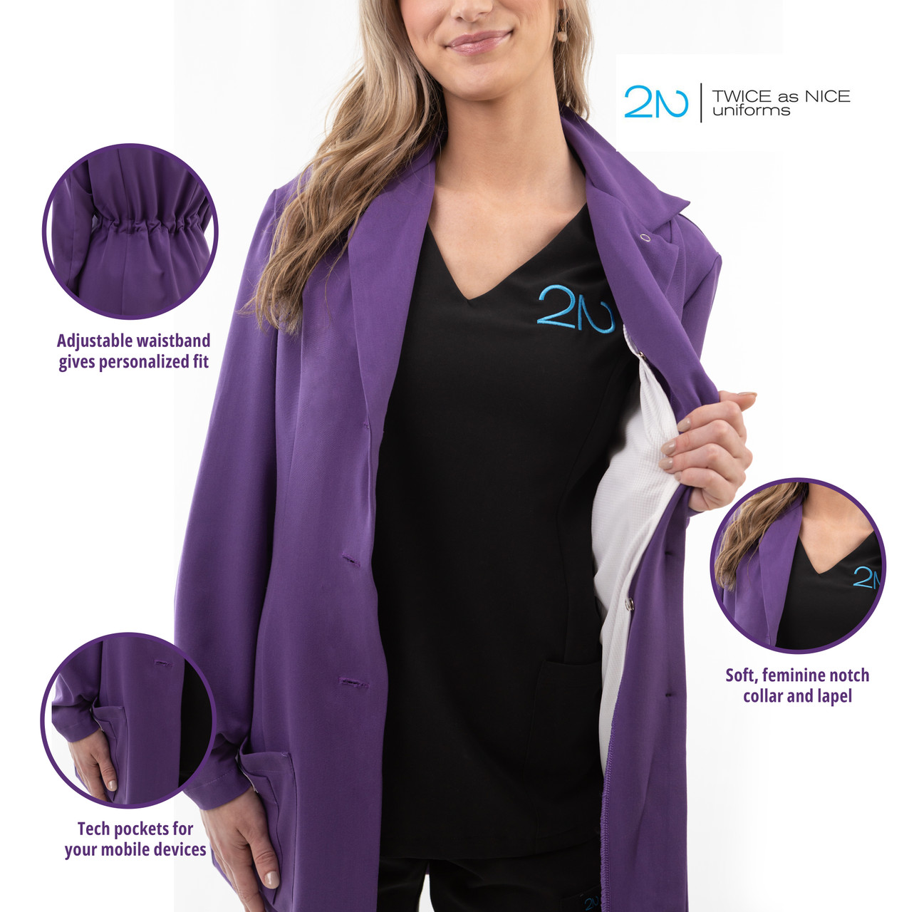 Womens Dental Jacket (Amy Style) Twice as Nice Uniforms