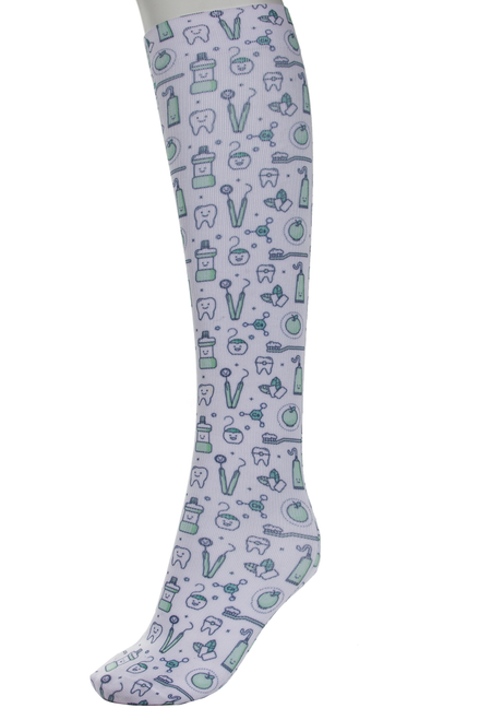 Healthy Teeth, 10-18 mmHg, Printed Compression Socks  - Free shipping on all accessories