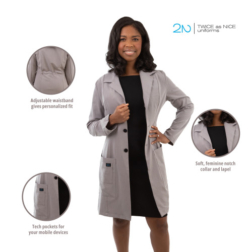 Adjustable Labcoats, Lined, Performance Fabric, TwiceAsNiceUniforms