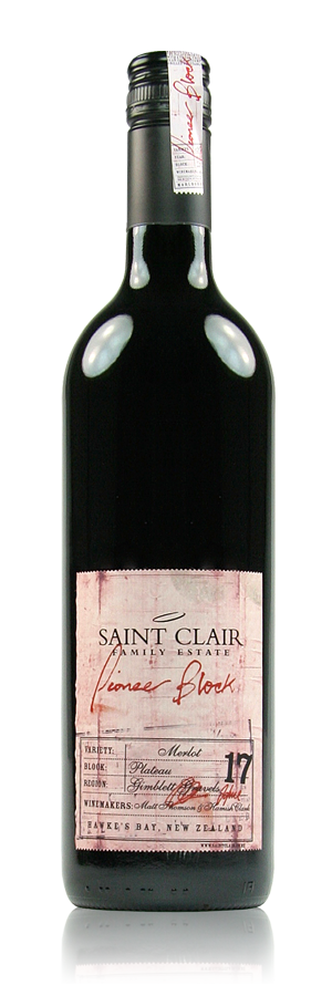 Saint Clair Pioneer Block 17 Plateau Block Merlot Gimblett Gravels Hawkes Bay New Zealand