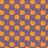 Pumpkins on Purple Cross Stitch Fabric
