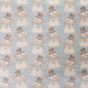 Snowmen on Blue Cross Stitch Fabric