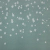 Falling Snowflakes Green Cross Stitch Fabric