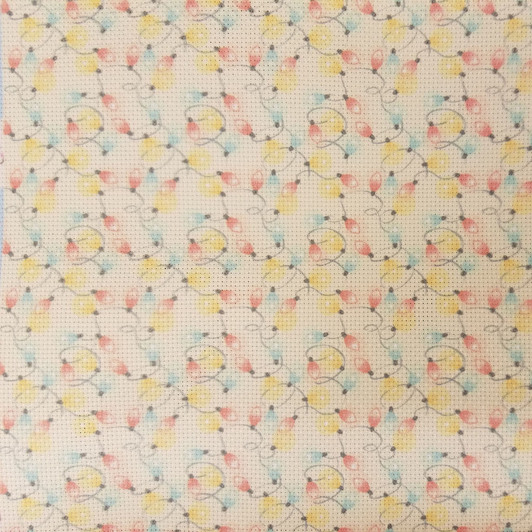 Christmas Lights Cross Stitch Fabric