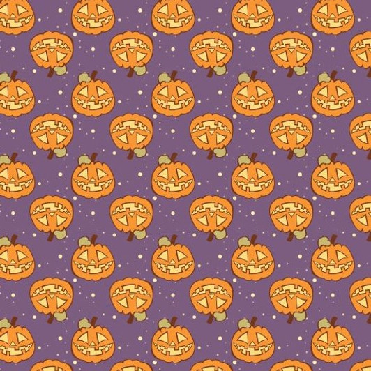 Pumpkins on Purple Cross Stitch Fabric