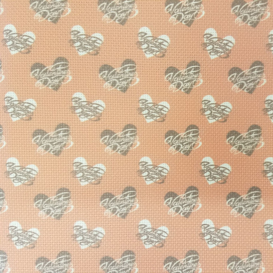 Valentine's Day Hearts Cross Stitch Fabric