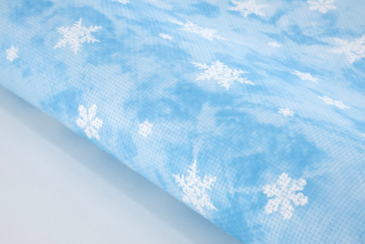 Blue Classic Snowflakes Cross Stitch Fabric