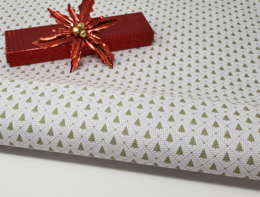 Retro Christmas Trees Cross Stitch Fabric