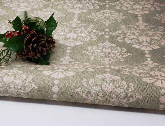 Christmas Wallpaper Cross Stitch Fabric