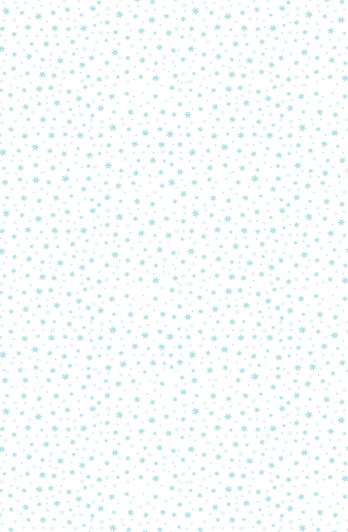 Tiny Blue Snowflakes on White
