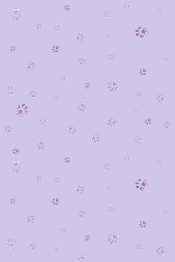 Purple Paw Prints on Purple