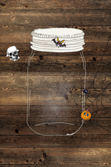 Halloween Jar Background Cross Stitch Fabric