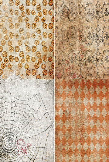 Vintage Halloween Medley Cross Stitch Fabric