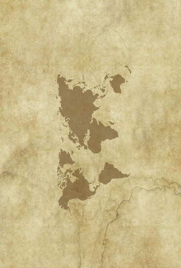 World Map - Landscape Cross Stitch Fabric