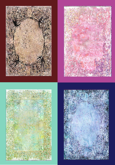 Paint Splatter Frame Medley Cross Stitch Fabric