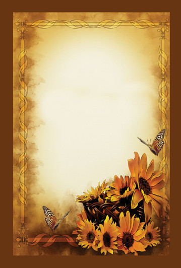 Sunflowers & Butterflies Cross Stitch Fabric