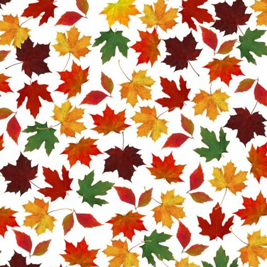 Tiny Colorful Leaves Cross Stitch Fabric