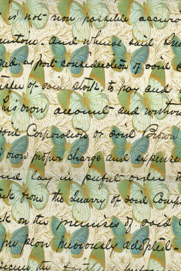 Butterfly Writing Cross Stitch Fabric