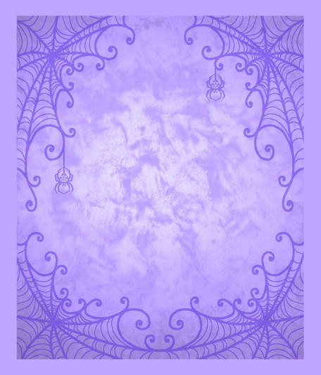 Purple Cobweb Frame Cross Stitch Fabric