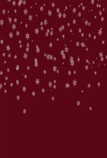 Falling Snowflakes Red Cross Stitch Fabric