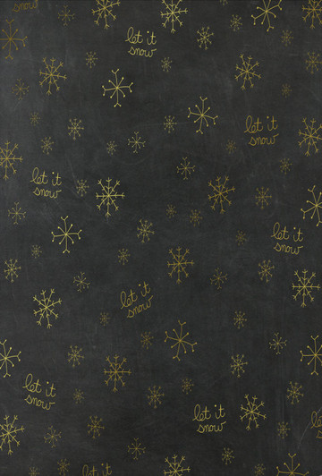 Let It Snow Blackboard Cross Stitch Fabric
