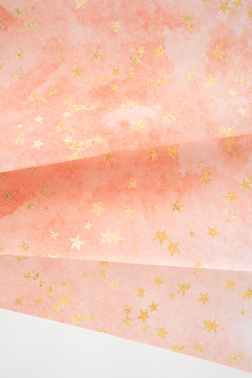 Watercolor Dreams on Rose Cross Stitch Fabric