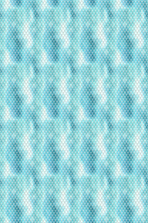 Mermaid Scales Aqua Cross Stitch Fabric