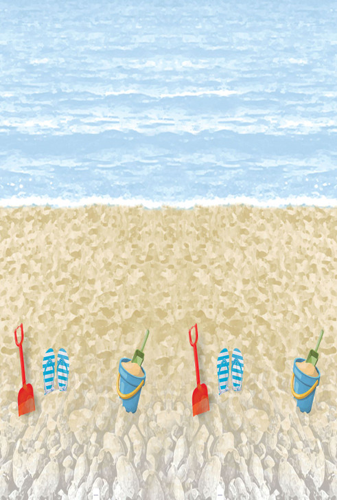 Sea Sand Toys Background Cross Stitch Fabric