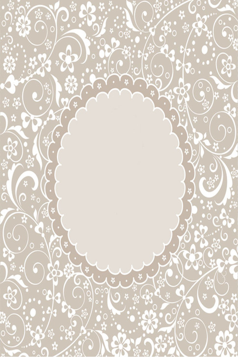 Tan Round Lace Frame Cross Stitch Fabric