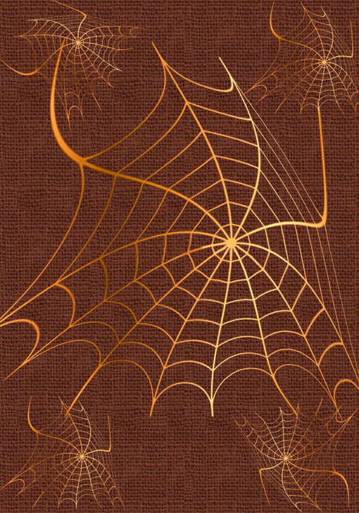 Burlap Rust with Webs Cross Stitch Fabric