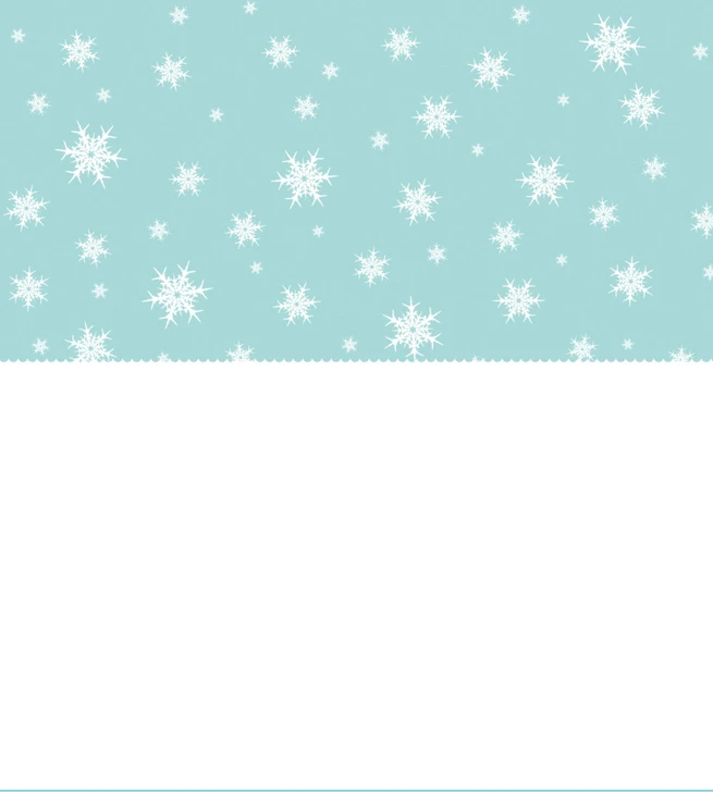 Snowflake Scene on Aqua Sky Cross Stitch Fabric