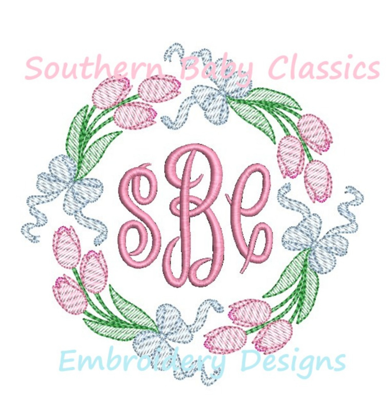 Flowers Floral Flower Heart Bow Monogram Frame Ribbon Girl Spring