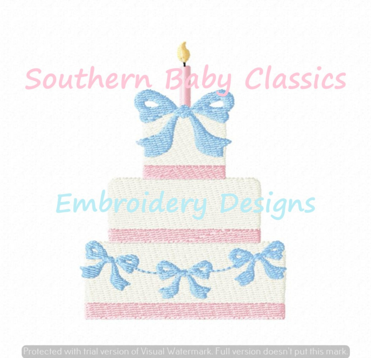 Happy Birthday Ribbon Embroidery Design