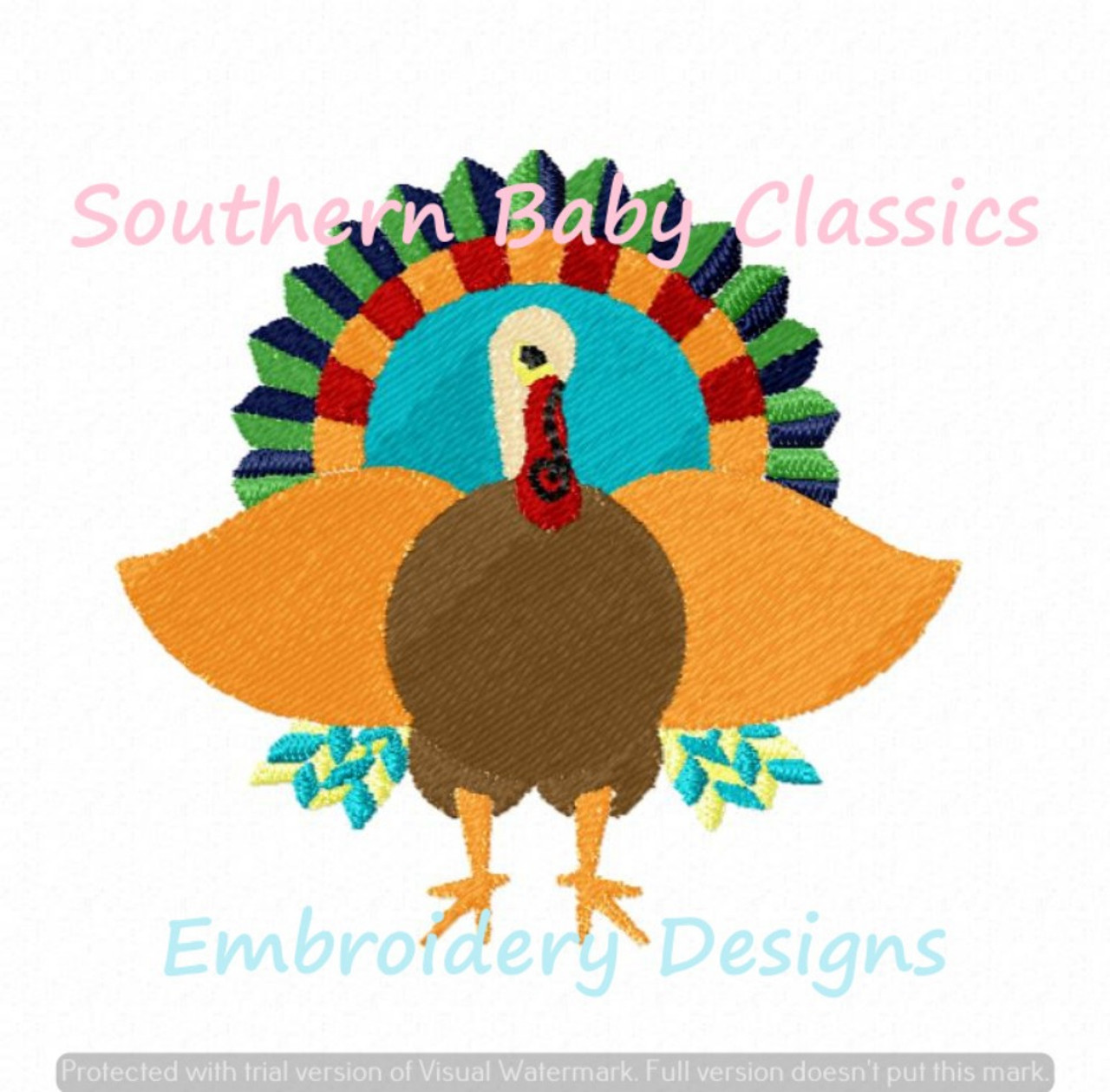 Turkey Wishbone Thanksgiving Mini Fill Design Machine Embroidery