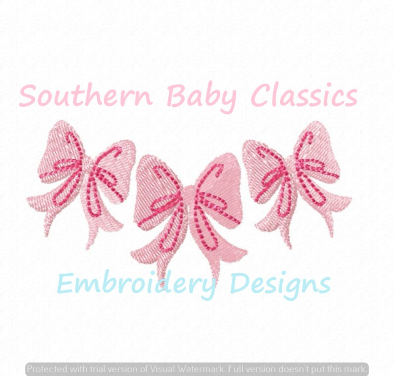 Pink Ribbon Bow Machine Embroidery File Design 3 X 3 Inch Hoop Monogram  Design Bow Embroidery Design 