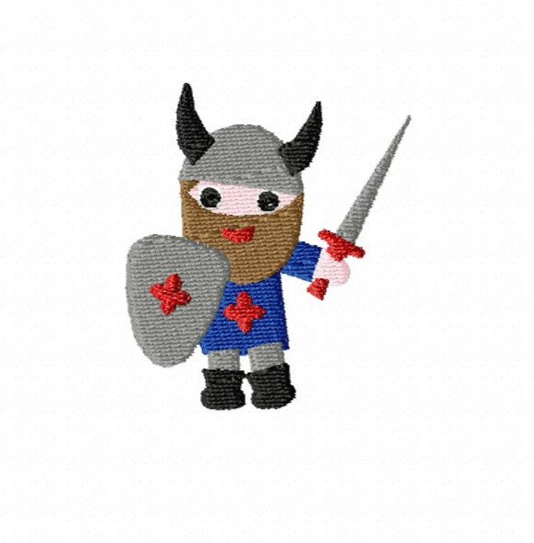 Viking Mini Fill Machine Embroidery Design Mascot Football School
