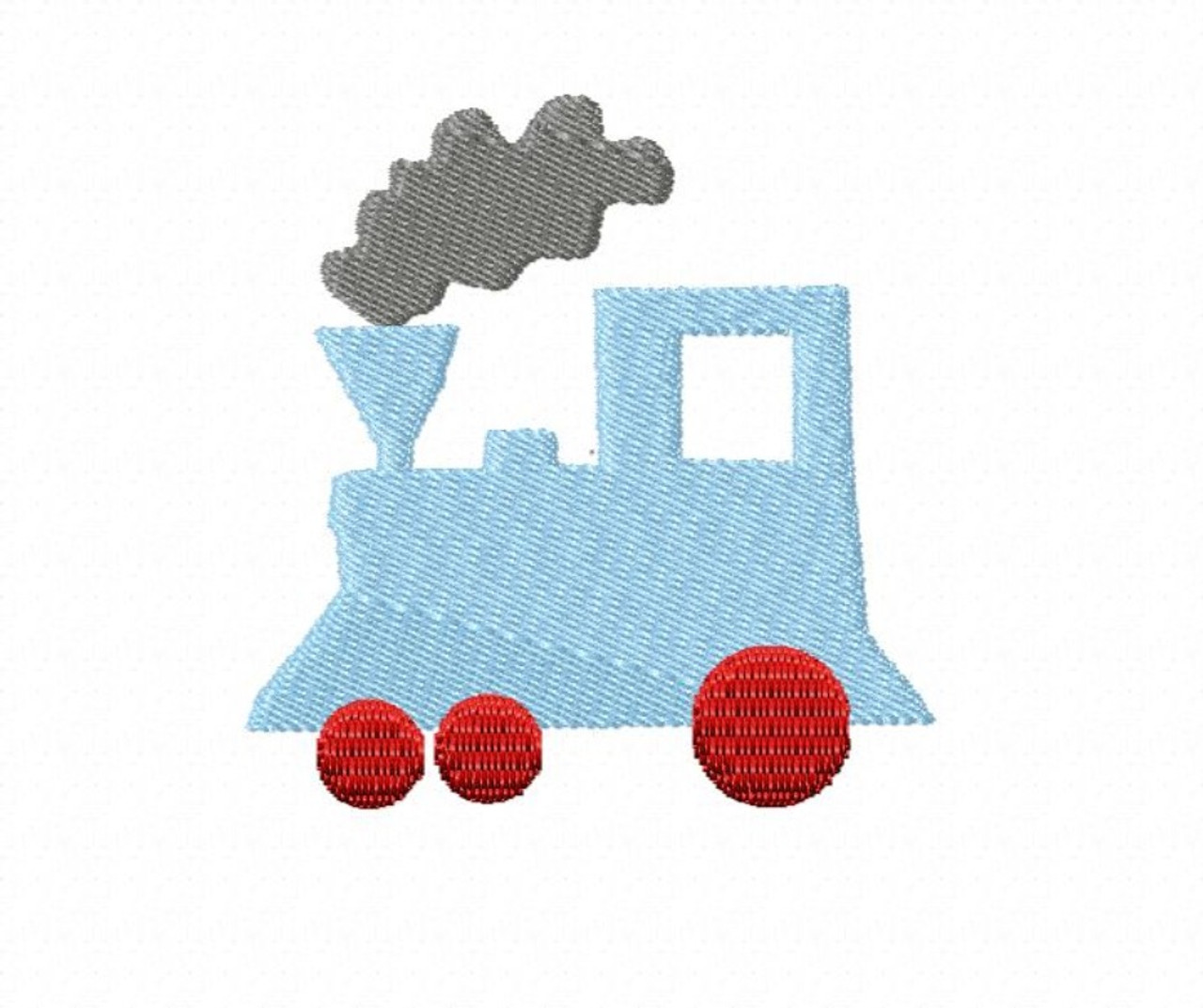 Train Engine and Tender Applique Machine Embroidery Design Boy 