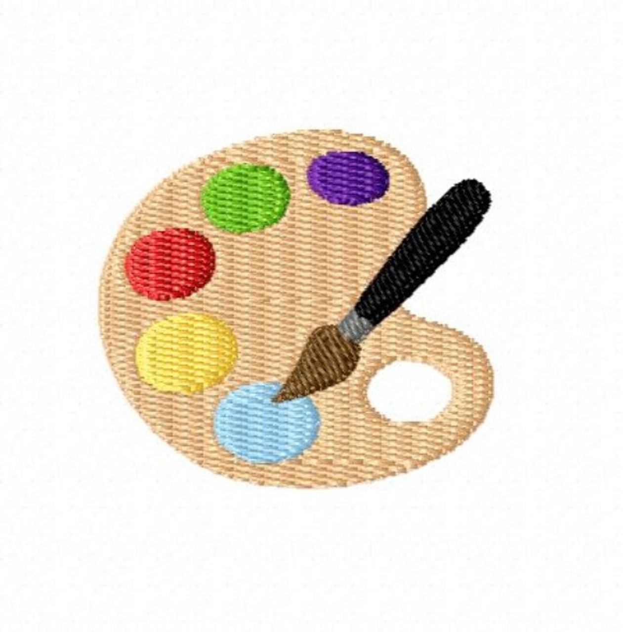 Artist Paint Pallet Painting School Mini Fill Machine Embroidery Design