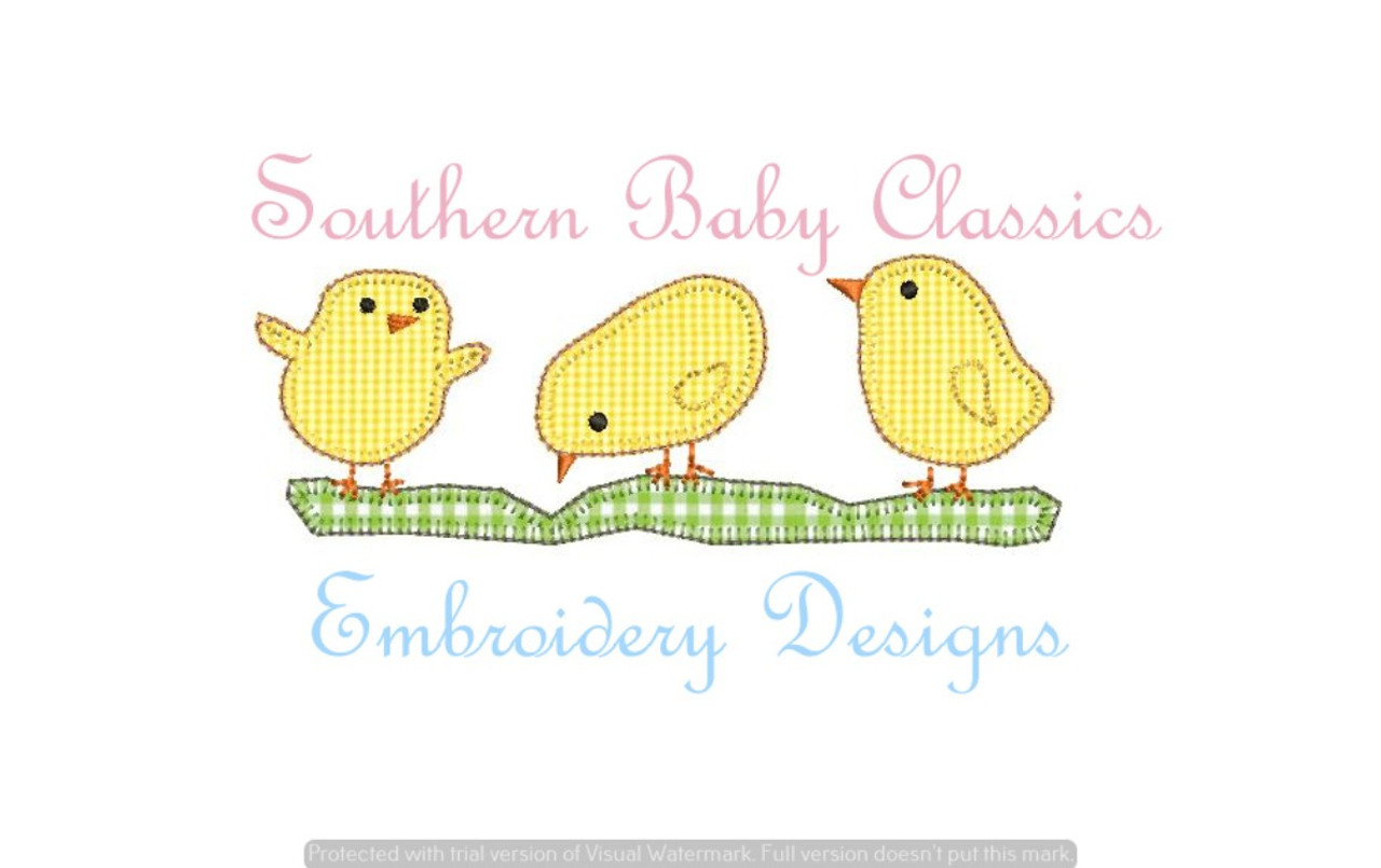 Applique Chicks Machine Embroidery Designs