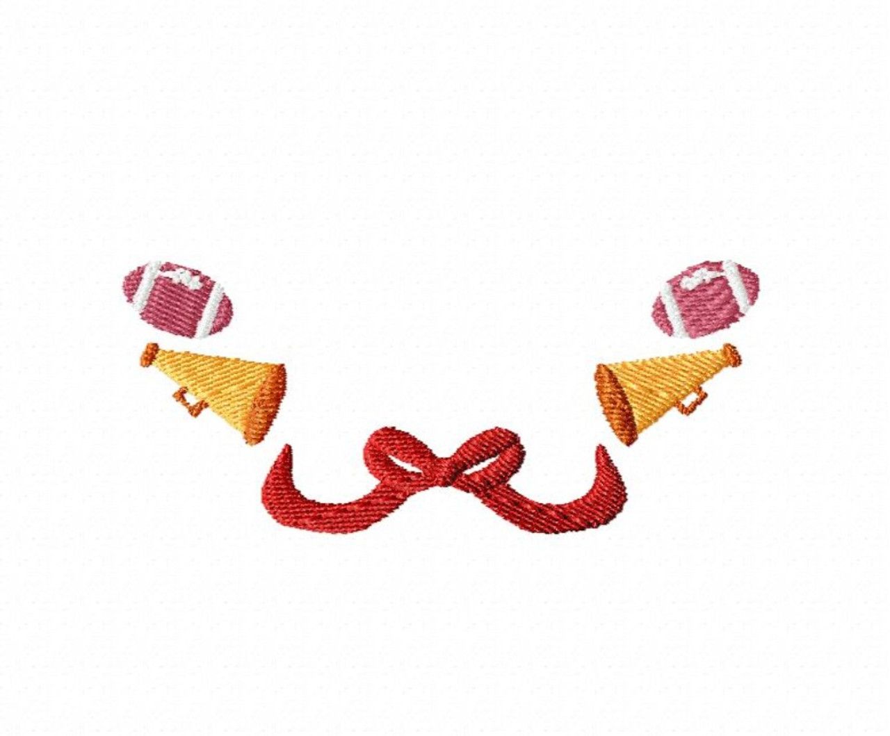 Football Megaphone Monogram Frame Swag Bow Machine Embroidery Design football-megaphone-monogram-frame-swag-bow-machine-embroidery-design