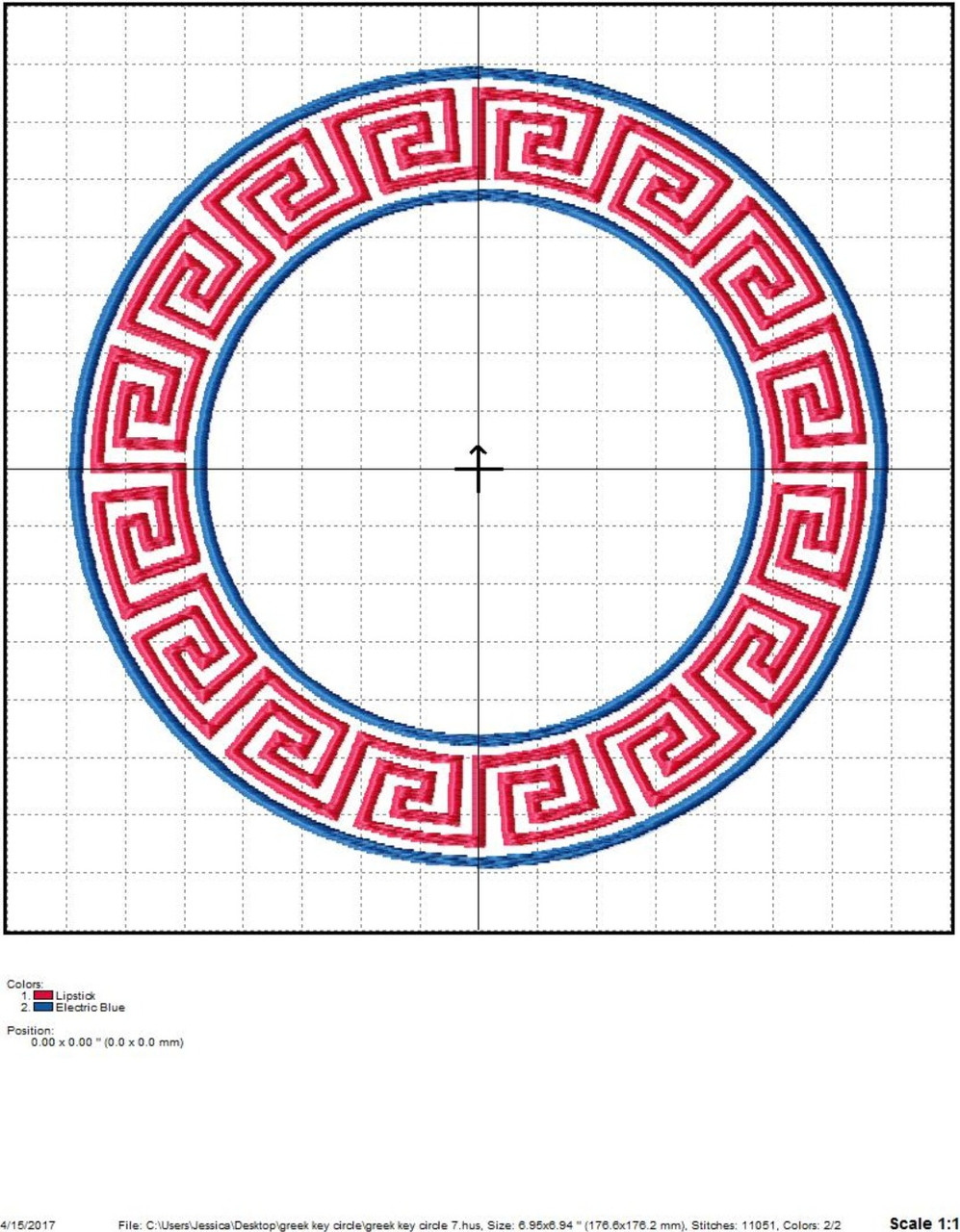 greek key circle