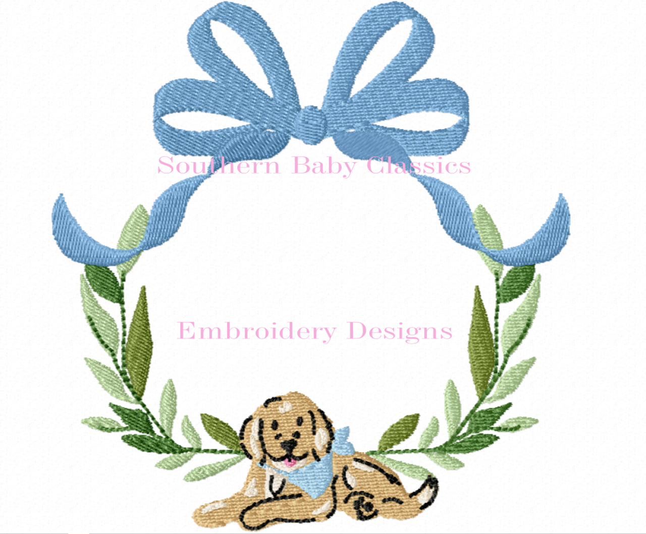 Wedding Crest Embroidered Flower Ribbon