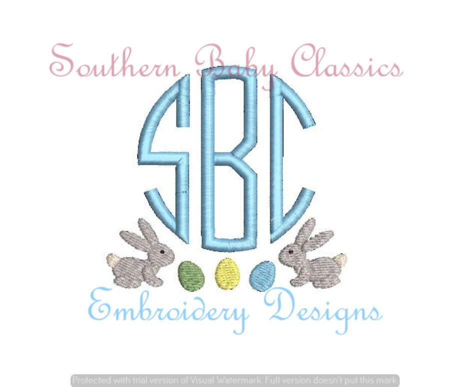 Spring Birds Flower Monogram Frame Machine Embroidery Design Nest Eggs ...