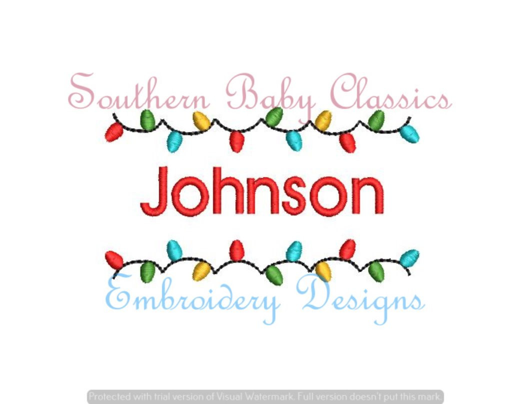 Christmas Tree Name Plate Fill Machine Embroidery